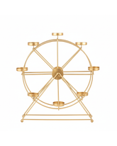Decorative Gold Metal Ferris Wheel Tealight Holder